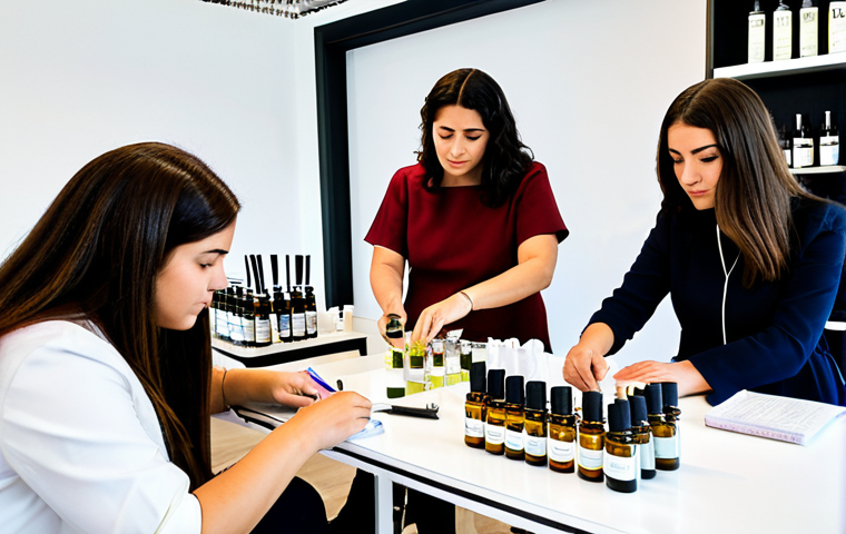 키프로스에서 만든 향수 - Sustainable Harvesting in Cyprus**

"A field of Cyprus roses in full bloom. A woman in appropriate w...