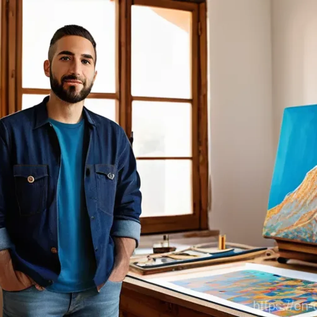 키프로스의 현대 미술 - **Ancient Echoes, Modern Strokes: The Cypriot Digital Weaver**
    "A Cypriot artist in their early ...