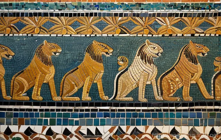 키프로스 독특한 건축 양식 - **Paphos Mosaics: Ancient Roman Elegance**
    A high-detail image depicting the vibrant mosaic floo...